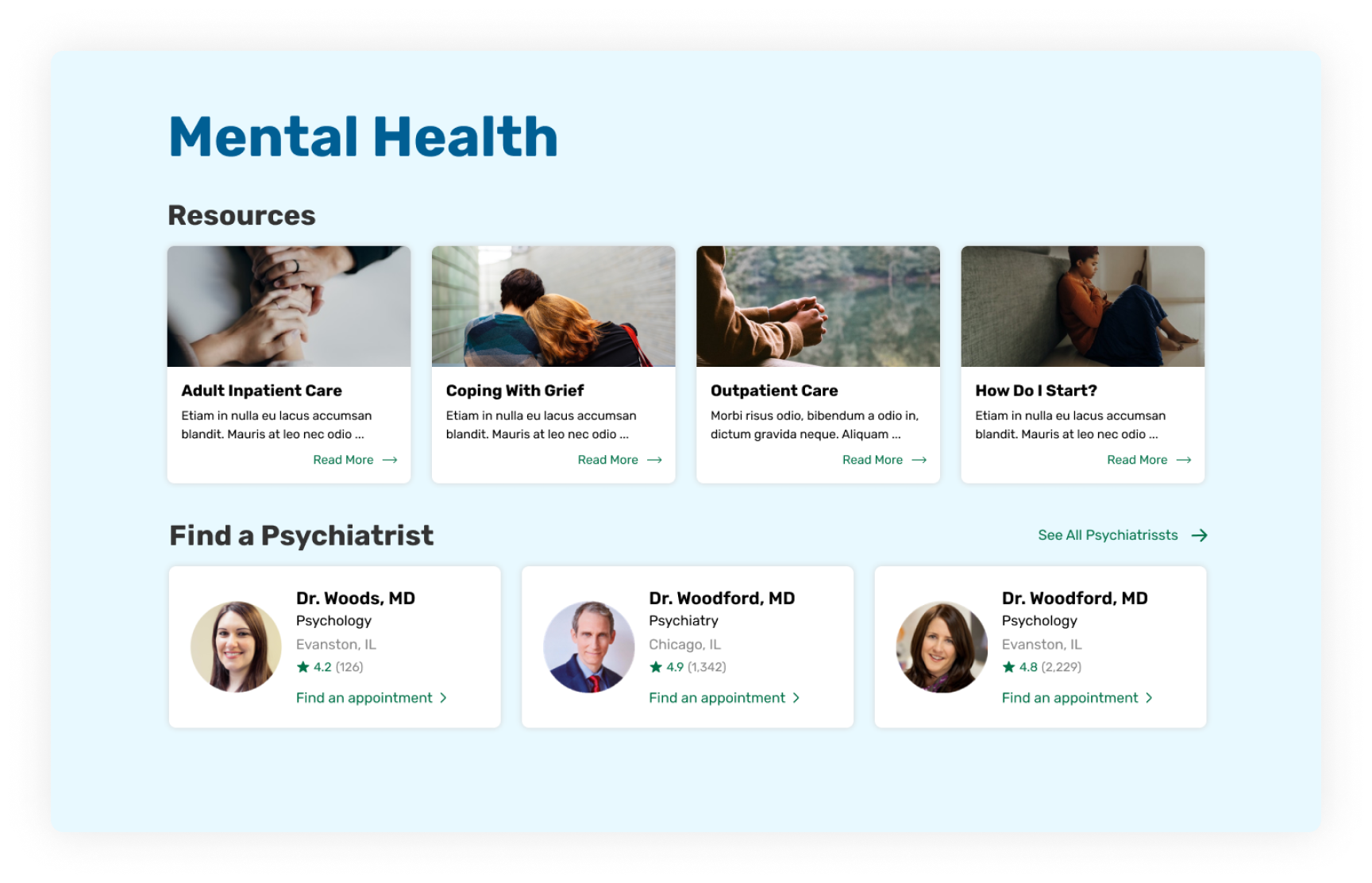 Midwest Health Topics Module UI